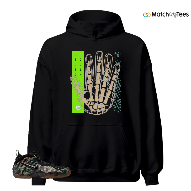 NIKE AIR FOAMPOSITE PRO GREEN CAMO SNEAKER Matching Tees hoodie