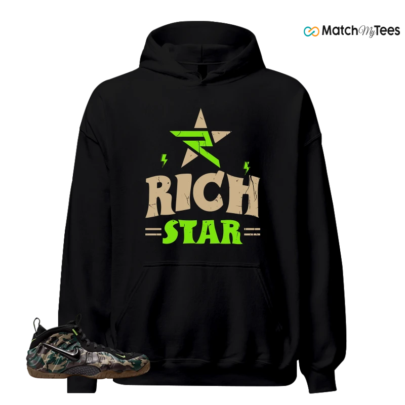 NIKE AIR FOAMPOSITE PRO GREEN CAMO SNEAKER Matching Tees hoodie