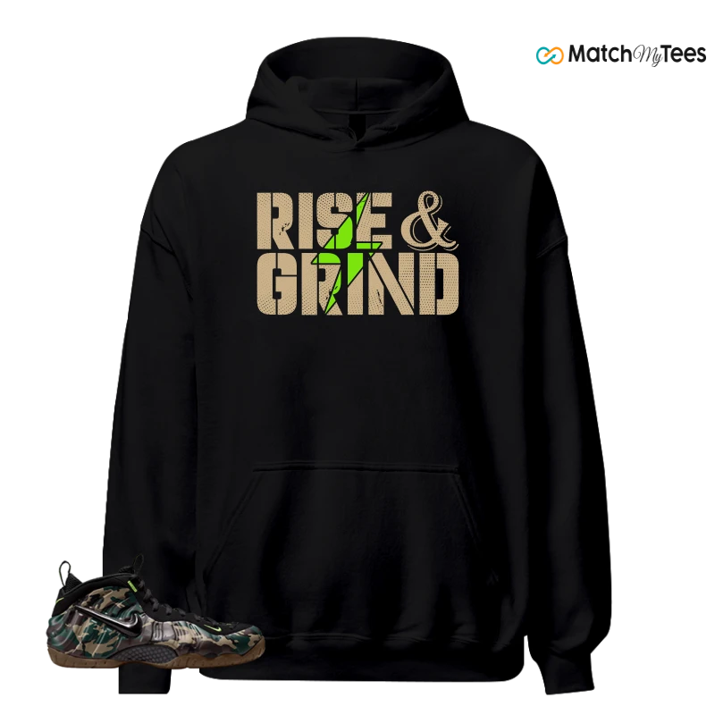 NIKE AIR FOAMPOSITE PRO GREEN CAMO SNEAKER Matching Tees hoodie