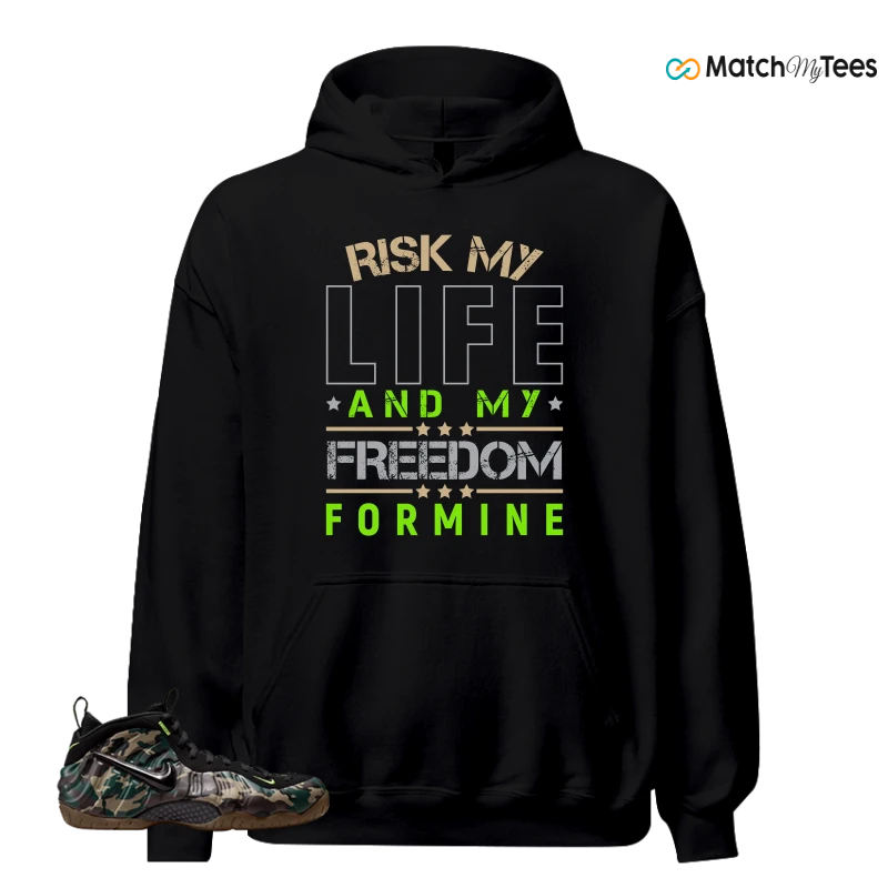 NIKE AIR FOAMPOSITE PRO GREEN CAMO SNEAKER Matching Tees hoodie