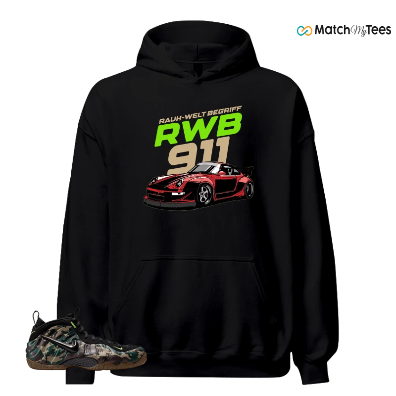 NIKE AIR FOAMPOSITE PRO GREEN CAMO SNEAKER Matching Tees hoodie