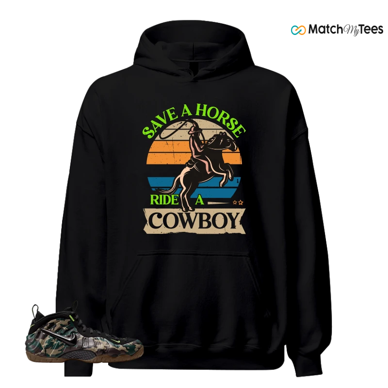 NIKE AIR FOAMPOSITE PRO GREEN CAMO SNEAKER Matching Tees hoodie