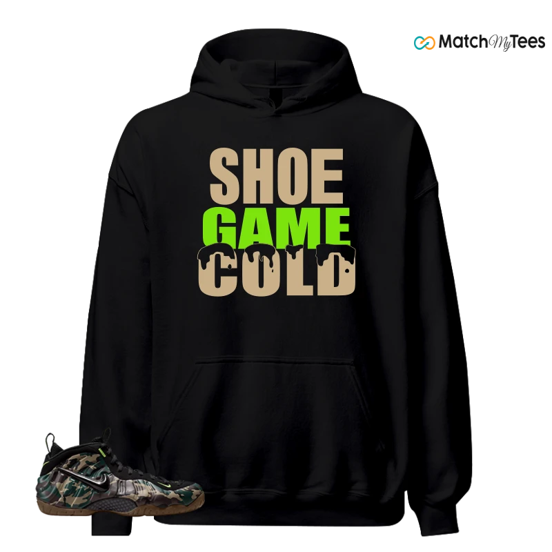 NIKE AIR FOAMPOSITE PRO GREEN CAMO SNEAKER Matching Tees hoodie