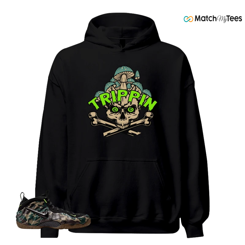 NIKE AIR FOAMPOSITE PRO GREEN CAMO SNEAKER Matching Tees hoodie