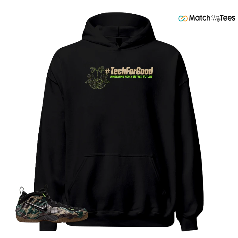 NIKE AIR FOAMPOSITE PRO GREEN CAMO SNEAKER Matching Tees hoodie