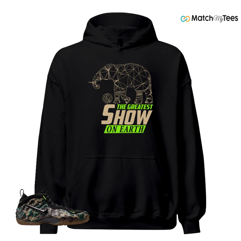 NIKE AIR FOAMPOSITE PRO GREEN CAMO SNEAKER Matching Tees hoodie