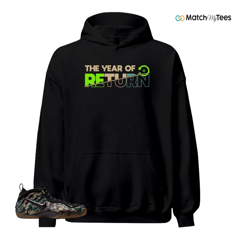 NIKE AIR FOAMPOSITE PRO GREEN CAMO SNEAKER Matching Tees hoodie