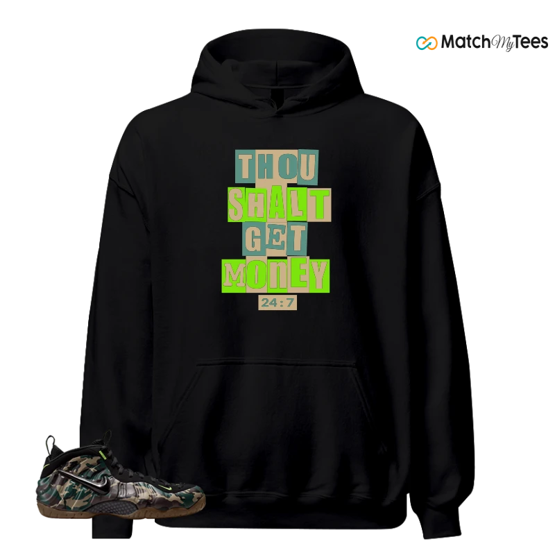 NIKE AIR FOAMPOSITE PRO GREEN CAMO SNEAKER Matching Tees hoodie