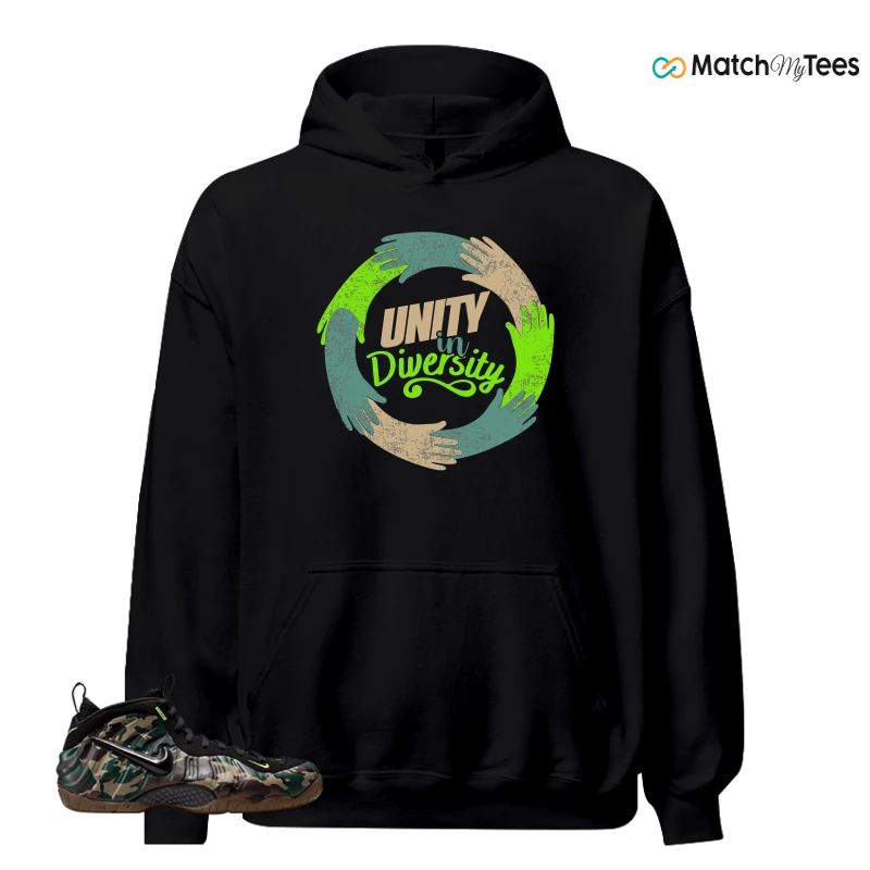 NIKE AIR FOAMPOSITE PRO GREEN CAMO SNEAKER Matching Tees hoodie