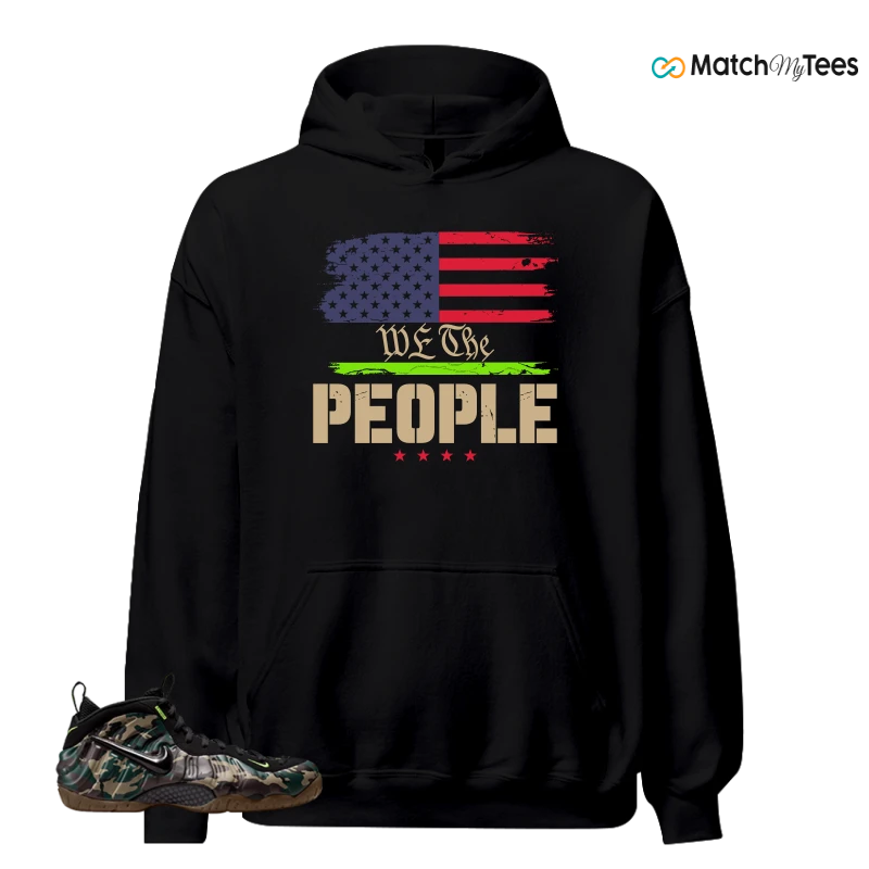 NIKE AIR FOAMPOSITE PRO GREEN CAMO SNEAKER Matching Tees hoodie