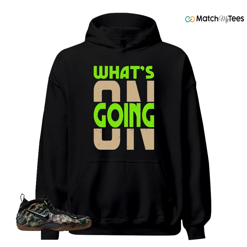 NIKE AIR FOAMPOSITE PRO GREEN CAMO SNEAKER Matching Tees hoodie