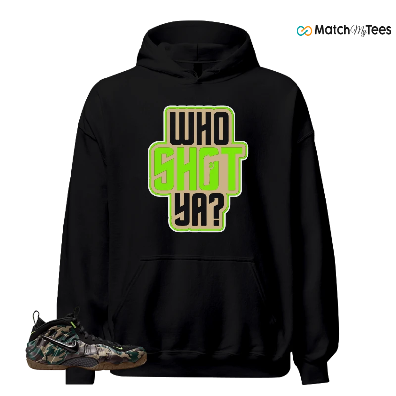 NIKE AIR FOAMPOSITE PRO GREEN CAMO SNEAKER Matching Tees hoodie