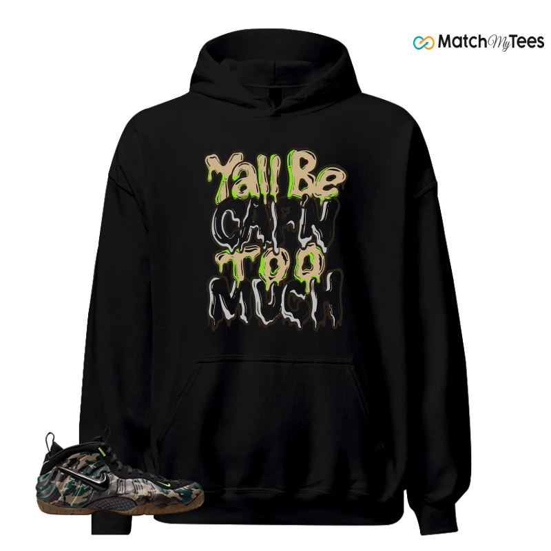 NIKE AIR FOAMPOSITE PRO GREEN CAMO SNEAKER Matching Tees hoodie