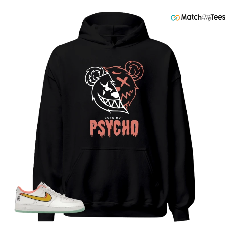 NIKE AIR FORCE 1 LOW NY VS. NY SNEAKER/WHITE/CRIMSON PULSE/GREEN GLOW/LIGHT LASER ORANGE/BLACK/METALLIC SILVER matching Hoodie