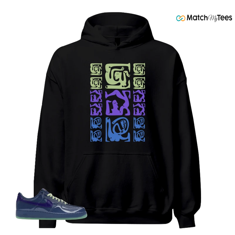 NIKE AIR FORCE 1 LOW PATENT LEATHER MYSTIC NAVY GRAPE ICE SNEAKER Matching Tees hoodie