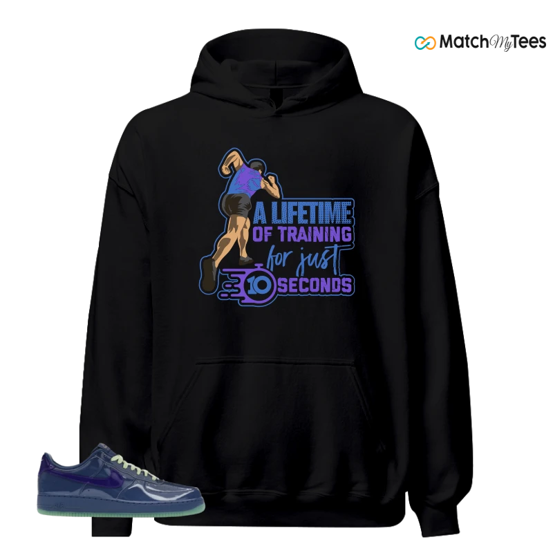 NIKE AIR FORCE 1 LOW PATENT LEATHER MYSTIC NAVY GRAPE ICE SNEAKER Matching Tees hoodie