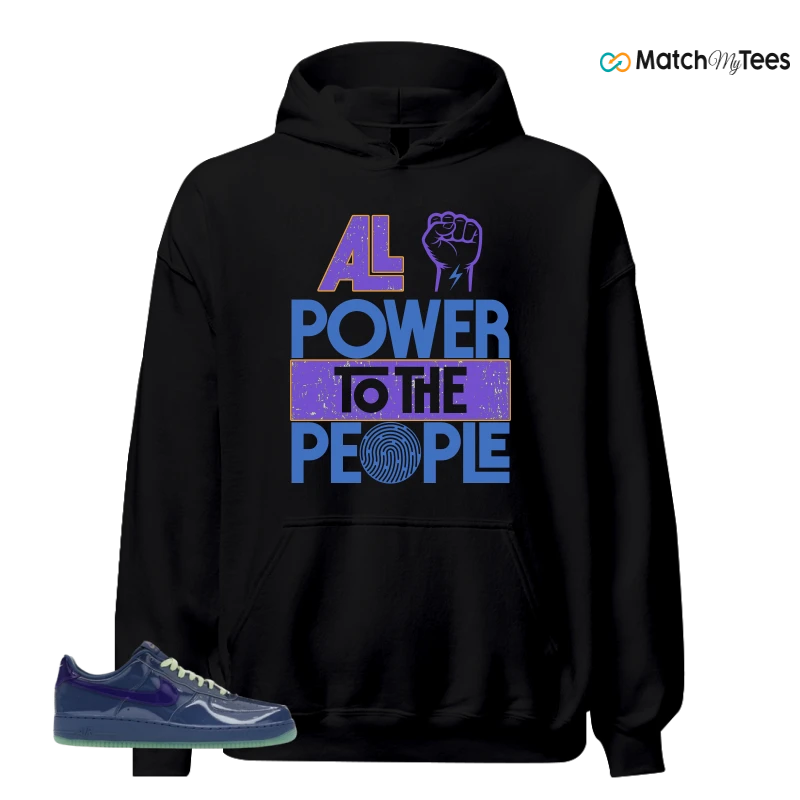 NIKE AIR FORCE 1 LOW PATENT LEATHER MYSTIC NAVY GRAPE ICE SNEAKER Matching Tees hoodie