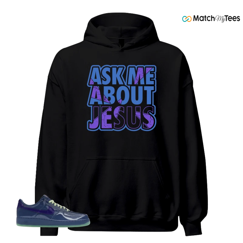 NIKE AIR FORCE 1 LOW PATENT LEATHER MYSTIC NAVY GRAPE ICE SNEAKER Matching Tees hoodie