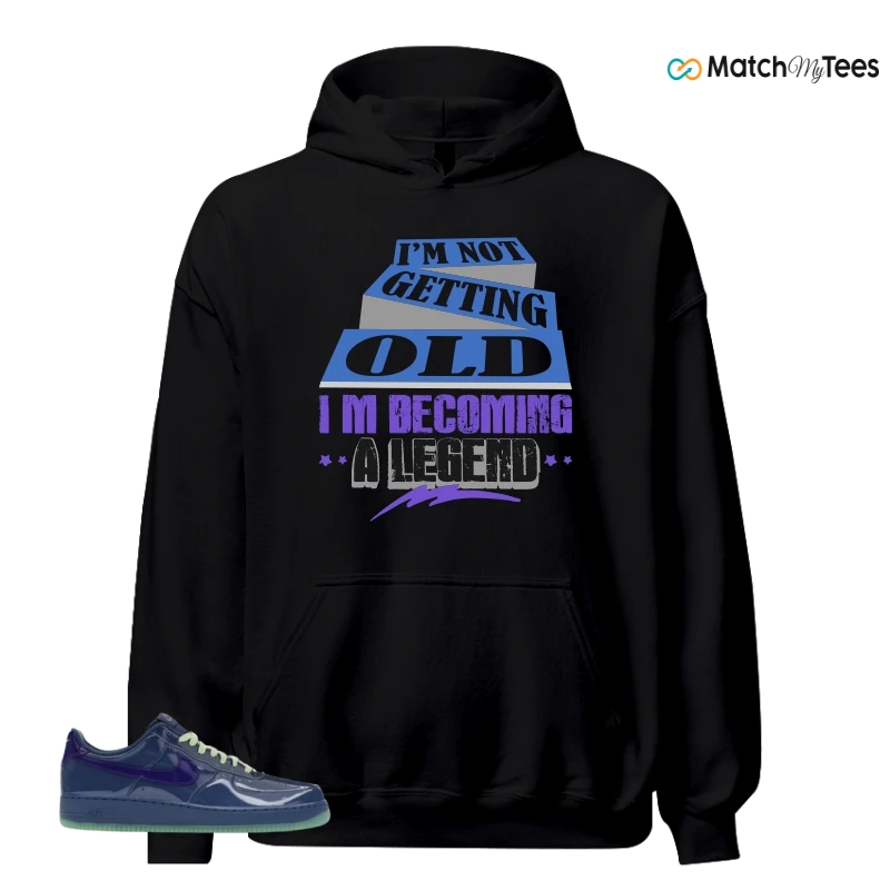 NIKE AIR FORCE 1 LOW PATENT LEATHER MYSTIC NAVY GRAPE ICE SNEAKER Matching Tees hoodie