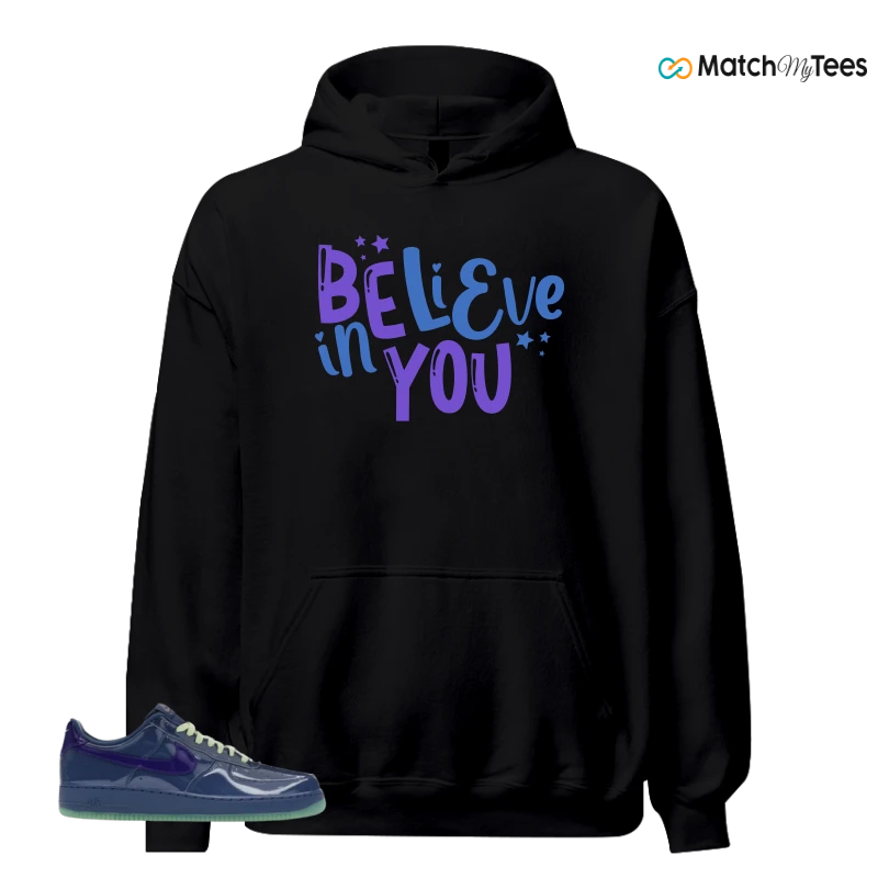 NIKE AIR FORCE 1 LOW PATENT LEATHER MYSTIC NAVY GRAPE ICE SNEAKER Matching Tees hoodie
