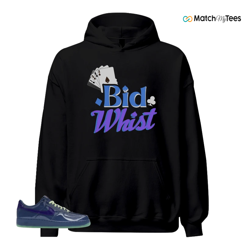 NIKE AIR FORCE 1 LOW PATENT LEATHER MYSTIC NAVY GRAPE ICE SNEAKER Matching Tees hoodie