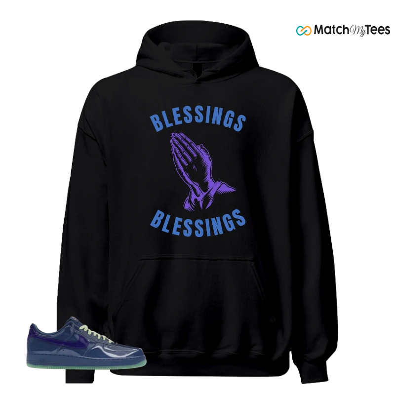 NIKE AIR FORCE 1 LOW PATENT LEATHER MYSTIC NAVY GRAPE ICE SNEAKER Matching Tees hoodie