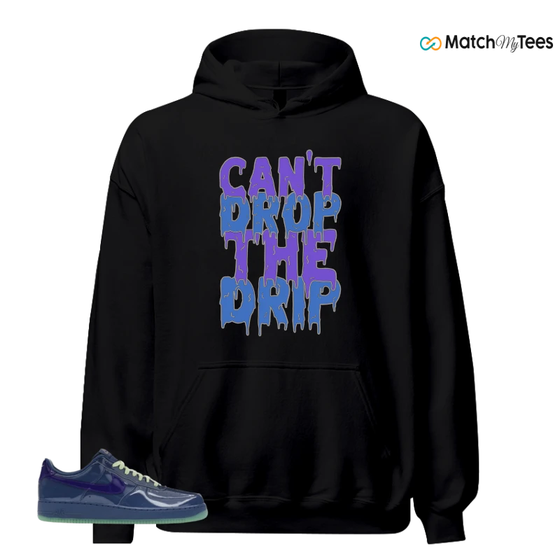NIKE AIR FORCE 1 LOW PATENT LEATHER MYSTIC NAVY GRAPE ICE SNEAKER Matching Tees hoodie