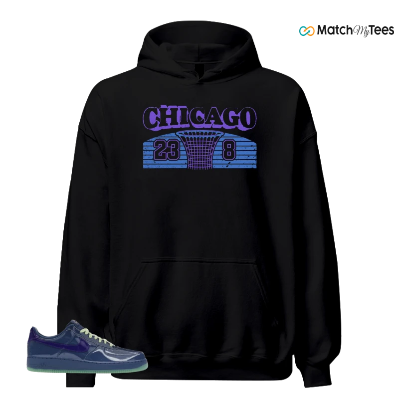 NIKE AIR FORCE 1 LOW PATENT LEATHER MYSTIC NAVY GRAPE ICE SNEAKER Matching Tees hoodie