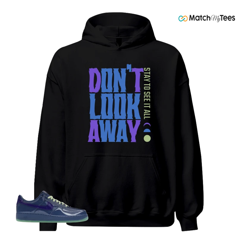 NIKE AIR FORCE 1 LOW PATENT LEATHER MYSTIC NAVY GRAPE ICE SNEAKER Matching Tees hoodie
