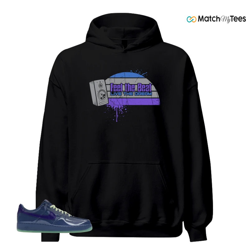 NIKE AIR FORCE 1 LOW PATENT LEATHER MYSTIC NAVY GRAPE ICE SNEAKER Matching Tees hoodie
