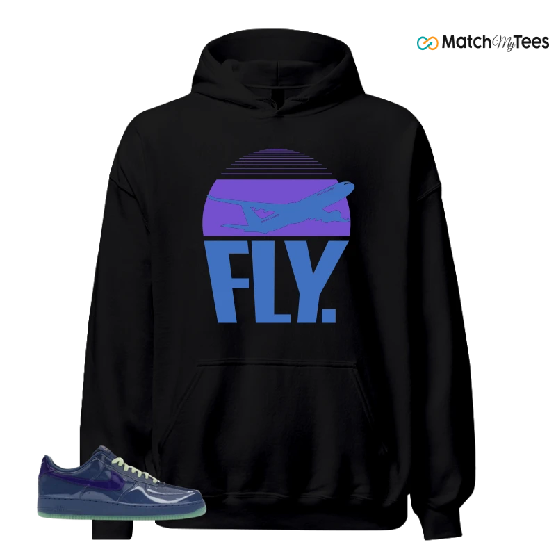 NIKE AIR FORCE 1 LOW PATENT LEATHER MYSTIC NAVY GRAPE ICE SNEAKER Matching Tees hoodie