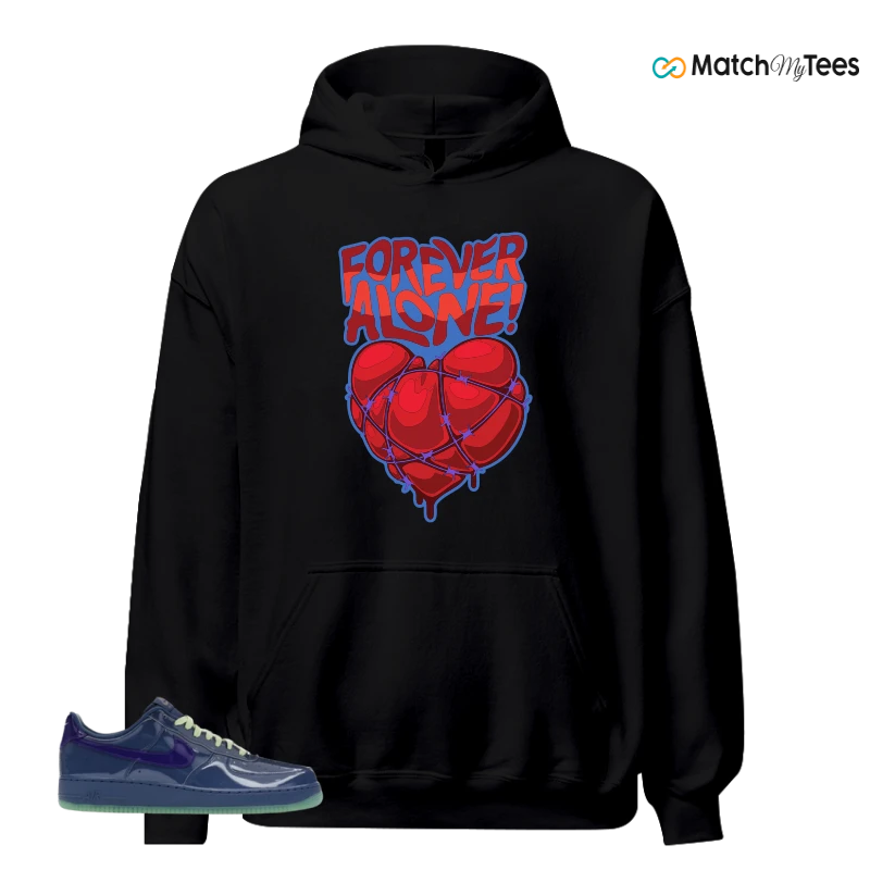 NIKE AIR FORCE 1 LOW PATENT LEATHER MYSTIC NAVY GRAPE ICE SNEAKER Matching Tees hoodie