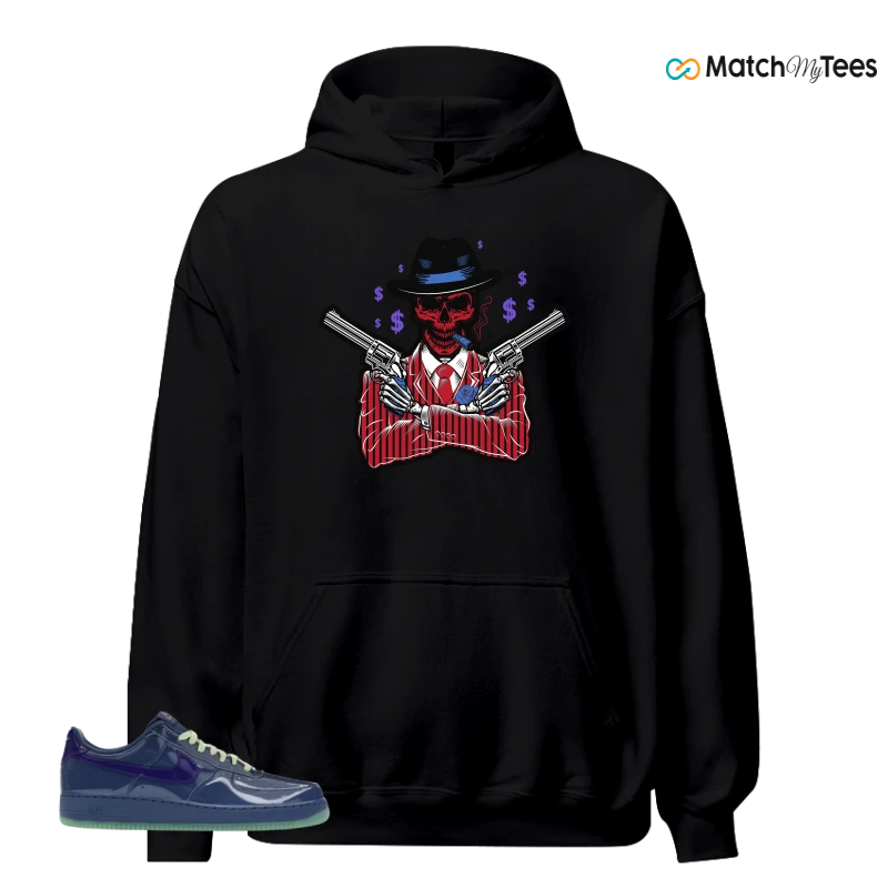 NIKE AIR FORCE 1 LOW PATENT LEATHER MYSTIC NAVY GRAPE ICE SNEAKER Matching Tees hoodie
