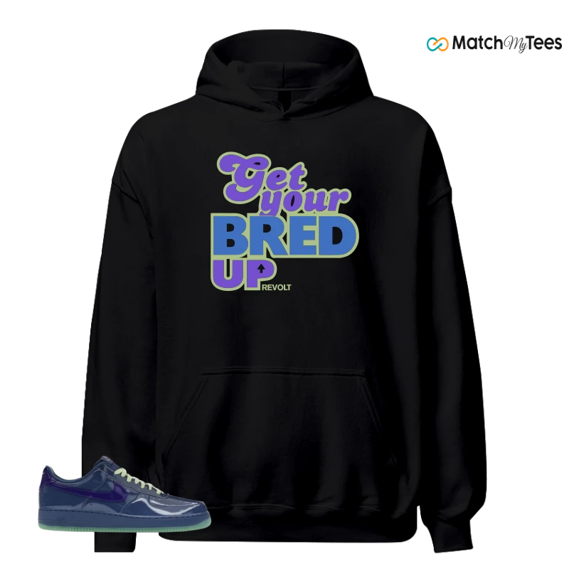 NIKE AIR FORCE 1 LOW PATENT LEATHER MYSTIC NAVY GRAPE ICE SNEAKER Matching Tees hoodie