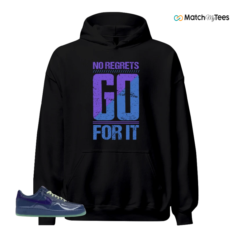NIKE AIR FORCE 1 LOW PATENT LEATHER MYSTIC NAVY GRAPE ICE SNEAKER Matching Tees hoodie