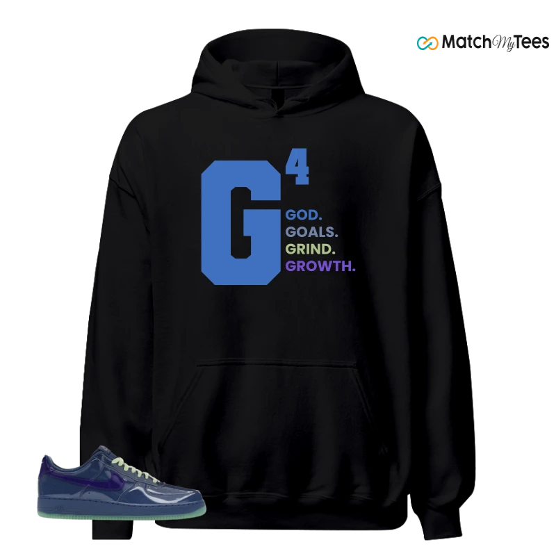NIKE AIR FORCE 1 LOW PATENT LEATHER MYSTIC NAVY GRAPE ICE SNEAKER Matching Tees hoodie