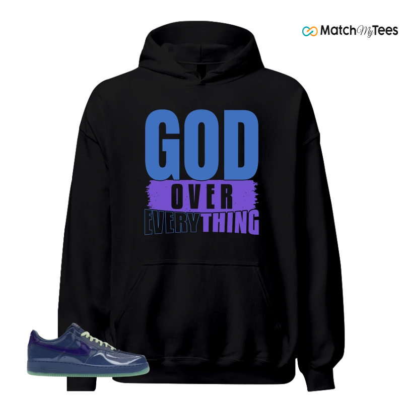 NIKE AIR FORCE 1 LOW PATENT LEATHER MYSTIC NAVY GRAPE ICE SNEAKER Matching Tees hoodie
