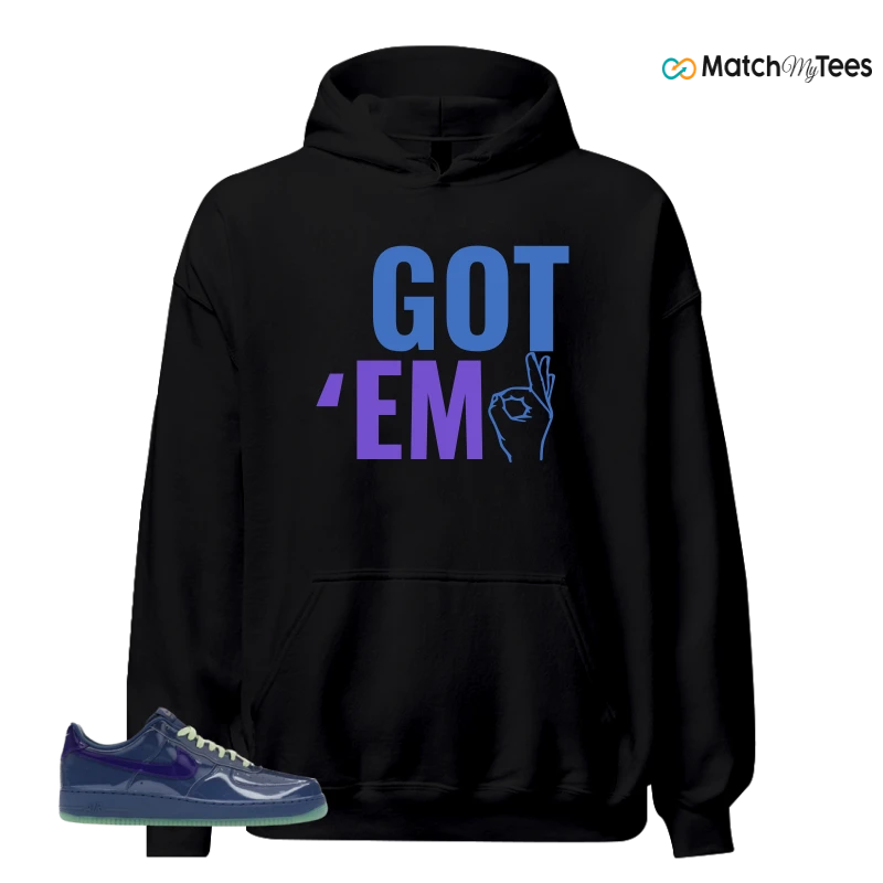 NIKE AIR FORCE 1 LOW PATENT LEATHER MYSTIC NAVY GRAPE ICE SNEAKER Matching Tees hoodie