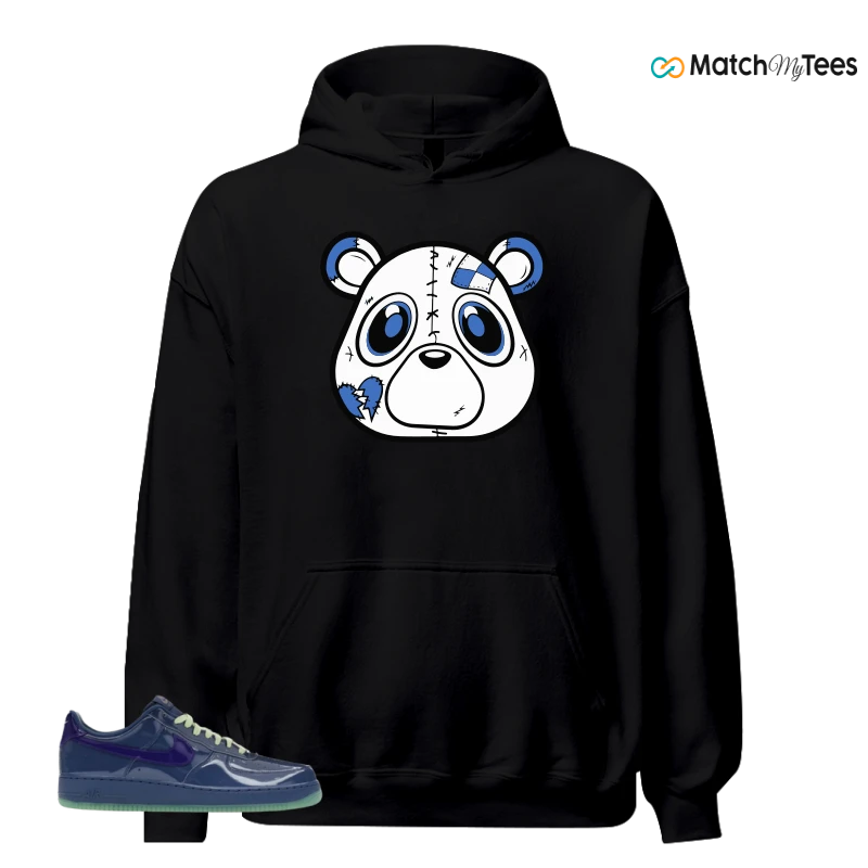 NIKE AIR FORCE 1 LOW PATENT LEATHER MYSTIC NAVY GRAPE ICE SNEAKER Matching Tees hoodie