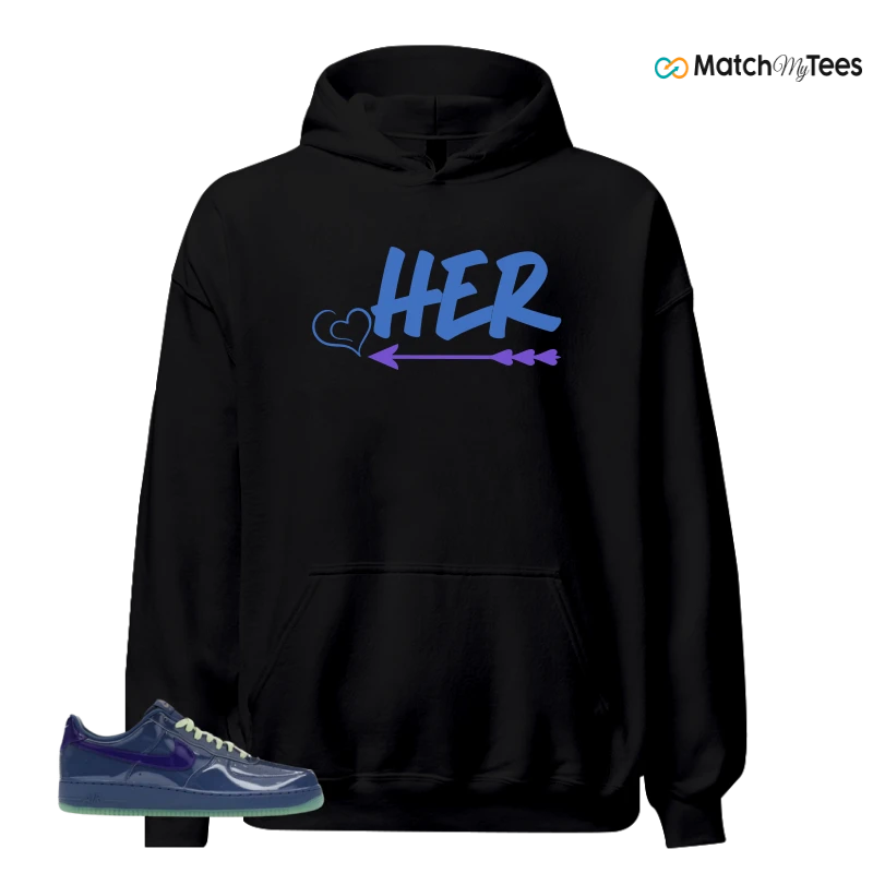 NIKE AIR FORCE 1 LOW PATENT LEATHER MYSTIC NAVY GRAPE ICE SNEAKER Matching Tees hoodie