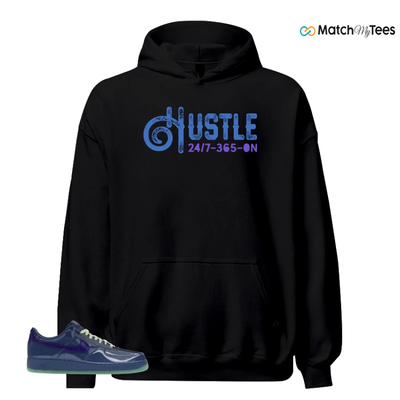 NIKE AIR FORCE 1 LOW PATENT LEATHER MYSTIC NAVY GRAPE ICE SNEAKER Matching Tees hoodie