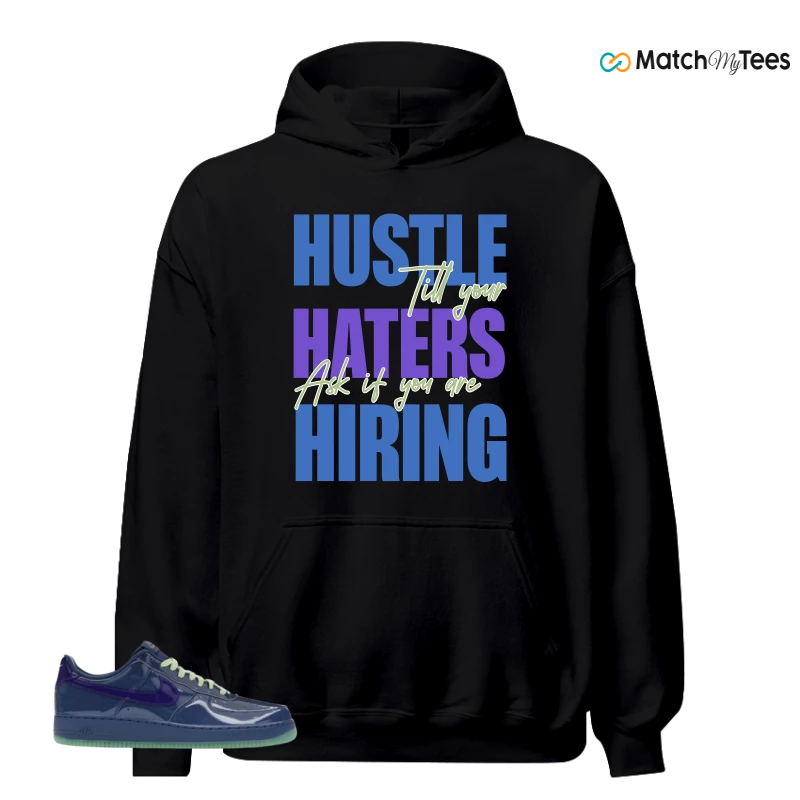 NIKE AIR FORCE 1 LOW PATENT LEATHER MYSTIC NAVY GRAPE ICE SNEAKER Matching Tees hoodie