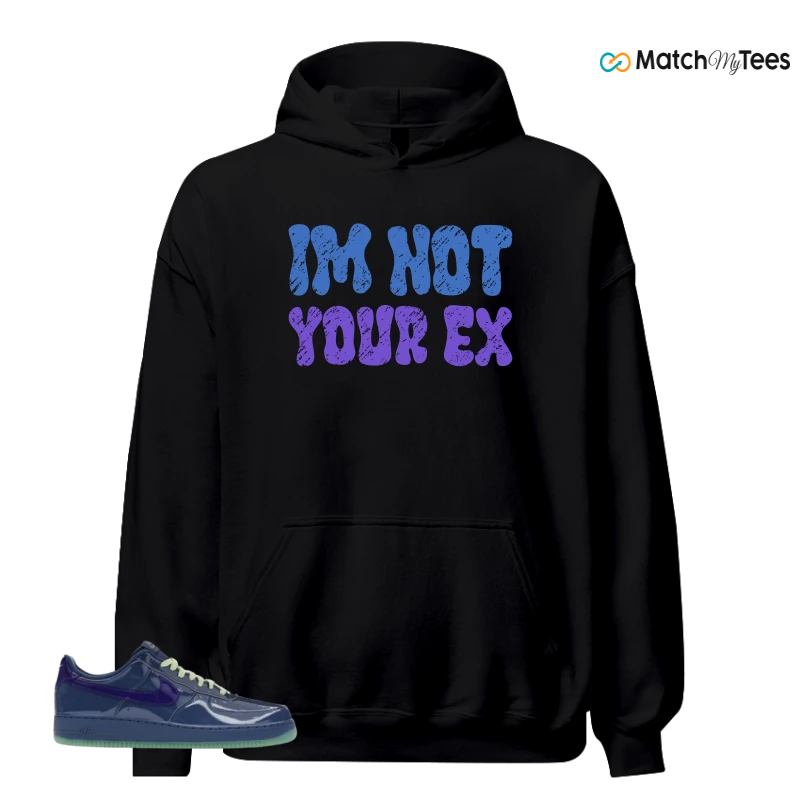 NIKE AIR FORCE 1 LOW PATENT LEATHER MYSTIC NAVY GRAPE ICE SNEAKER Matching Tees hoodie