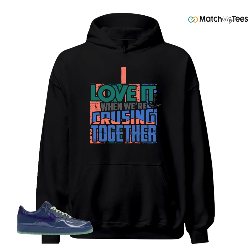 NIKE AIR FORCE 1 LOW PATENT LEATHER MYSTIC NAVY GRAPE ICE SNEAKER Matching Tees hoodie