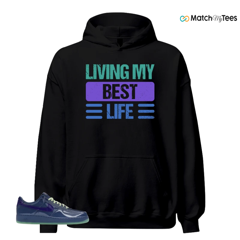NIKE AIR FORCE 1 LOW PATENT LEATHER MYSTIC NAVY GRAPE ICE SNEAKER Matching Tees hoodie