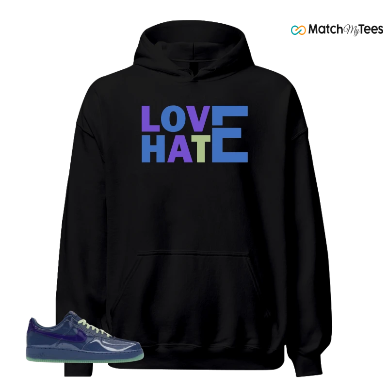 NIKE AIR FORCE 1 LOW PATENT LEATHER MYSTIC NAVY GRAPE ICE SNEAKER Matching Tees hoodie
