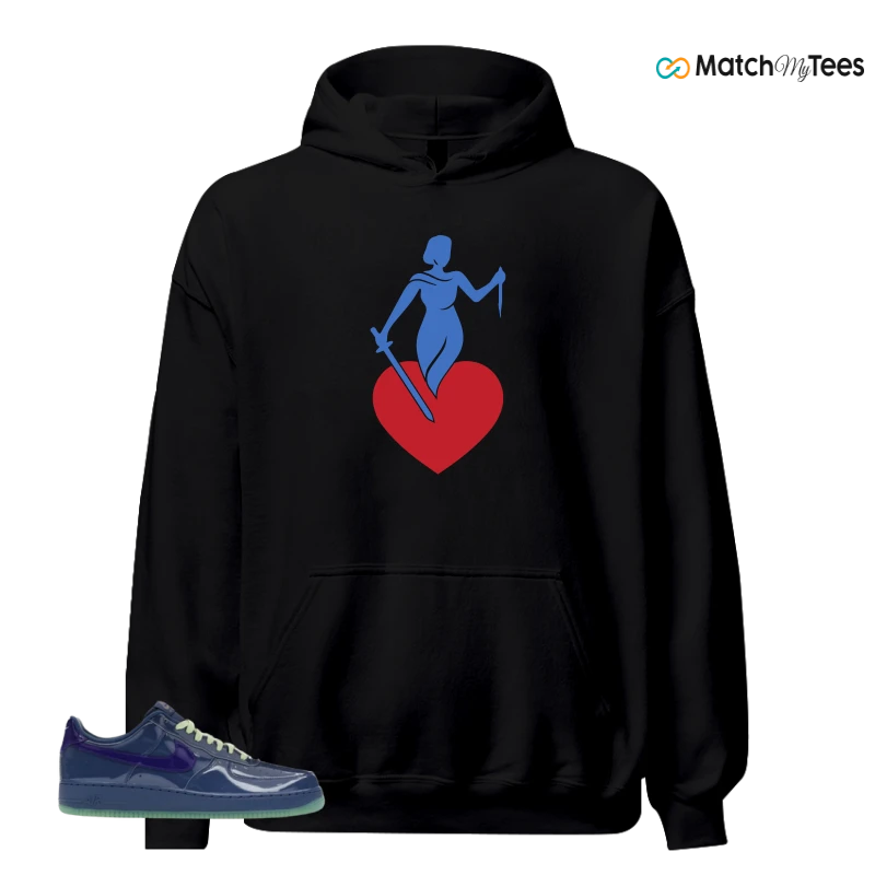 NIKE AIR FORCE 1 LOW PATENT LEATHER MYSTIC NAVY GRAPE ICE SNEAKER Matching Tees hoodie