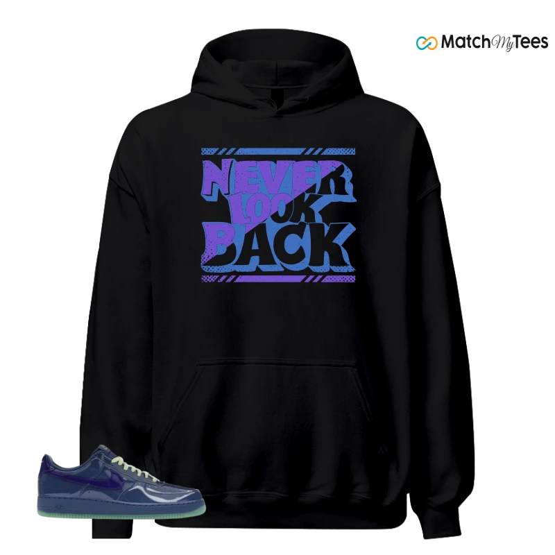 NIKE AIR FORCE 1 LOW PATENT LEATHER MYSTIC NAVY GRAPE ICE SNEAKER Matching Tees hoodie