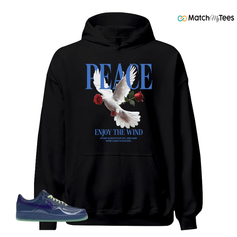 NIKE AIR FORCE 1 LOW PATENT LEATHER MYSTIC NAVY GRAPE ICE SNEAKER Matching Tees hoodie