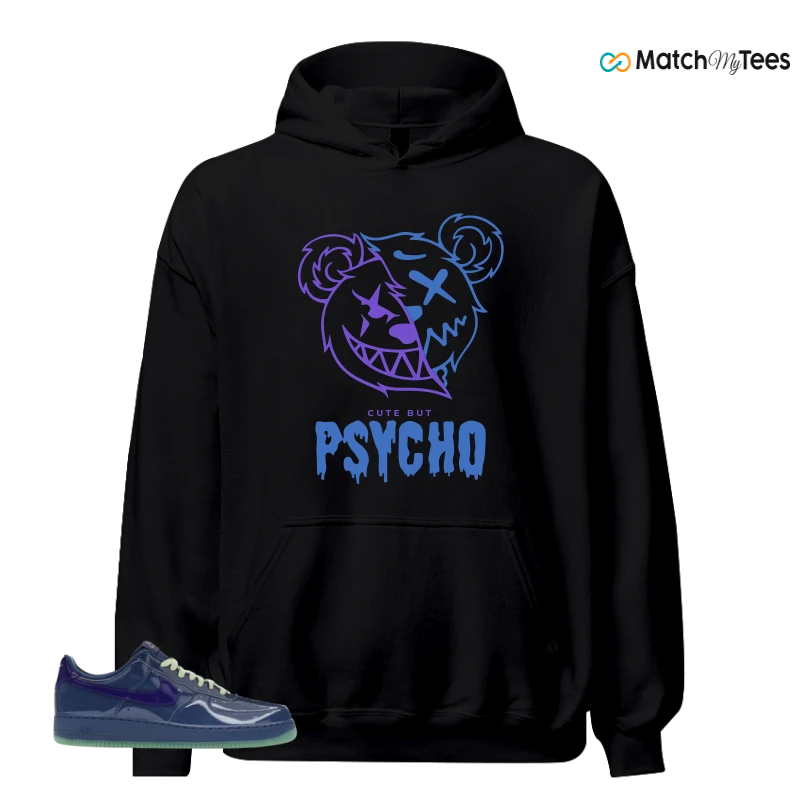 NIKE AIR FORCE 1 LOW PATENT LEATHER MYSTIC NAVY GRAPE ICE SNEAKER Matching Tees hoodie